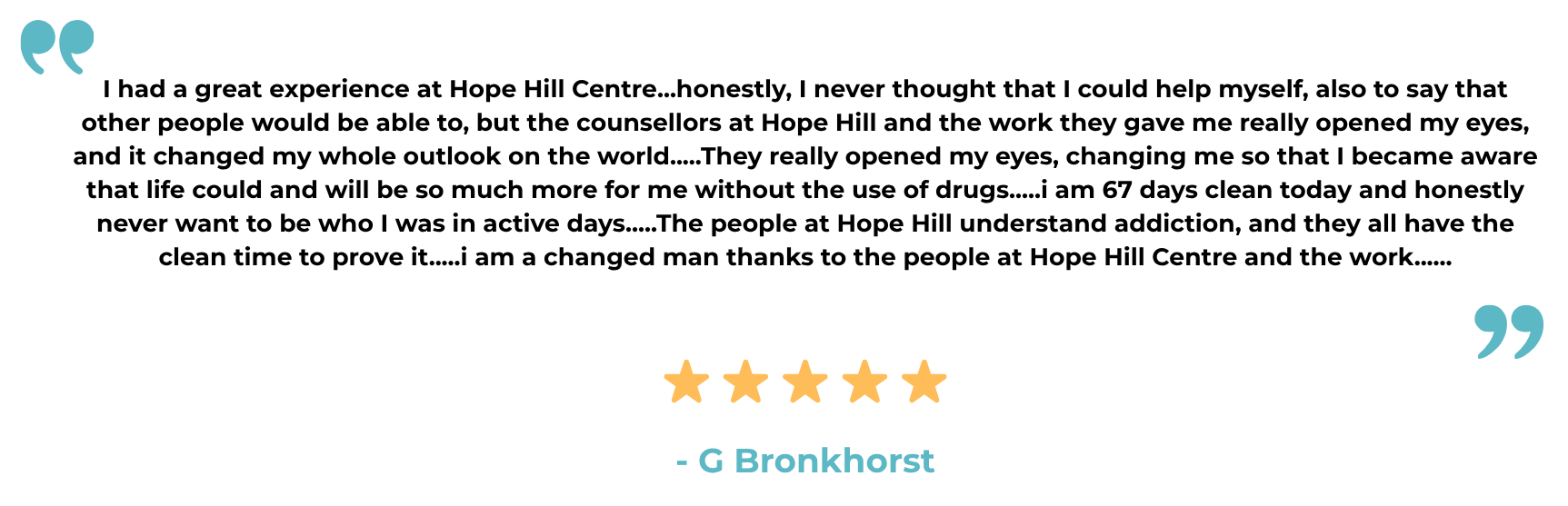 Testimonial - G Bronkhorst